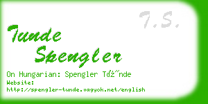 tunde spengler business card